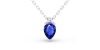 Collier saphir poire or blanc