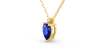 Collier saphir poire or jaune