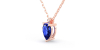 Collier saphir poire or rose