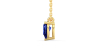 Collier saphir poire or jaune