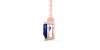 Collier saphir poire or rose