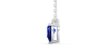 Collier saphir poire or blanc