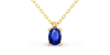 Collier saphir ovale or jaune