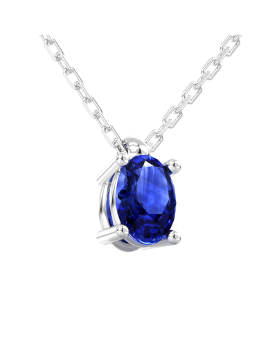 Collier saphir ovale or jaune