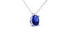 Collier saphir ovale or jaune