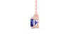 Collier saphir ovale or rose