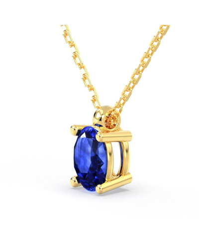 Collier saphir ovale or jaune