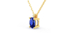 Collier saphir ovale or jaune