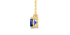 Collier saphir ovale or jaune