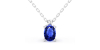 Collier saphir ovale or jaune