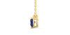 Collier saphir coeur or jaune