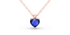 Collier saphir coeur or rose