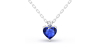 Collier saphir coeur or blanc
