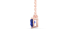 Collier saphir coeur or rose