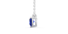 Collier saphir coeur or blanc