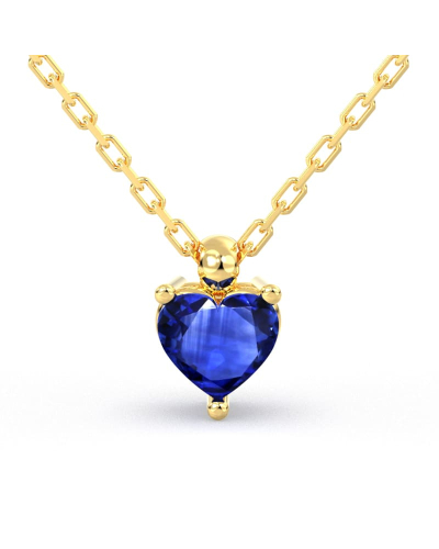 Collier saphir coeur or jaune