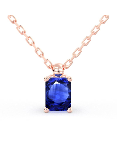 collier emeraude saphir or rose