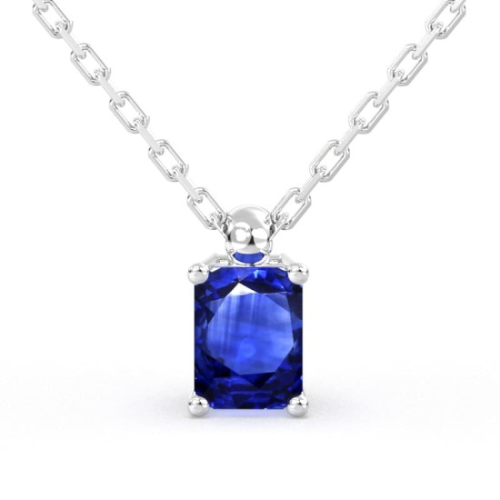 collier emeraude saphir or blanc