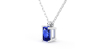 collier emeraude saphir or blanc