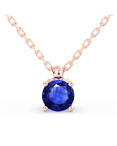 collier rond saphir or rose