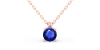 collier rond saphir or rose