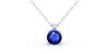 collier rond saphir or blanc