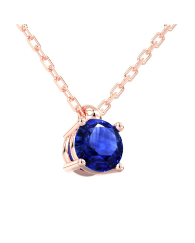collier rond saphir or rose