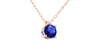 collier rond saphir or rose
