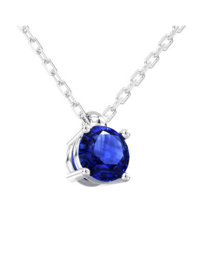 collier rond saphir or blanc