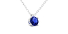 collier rond saphir or blanc