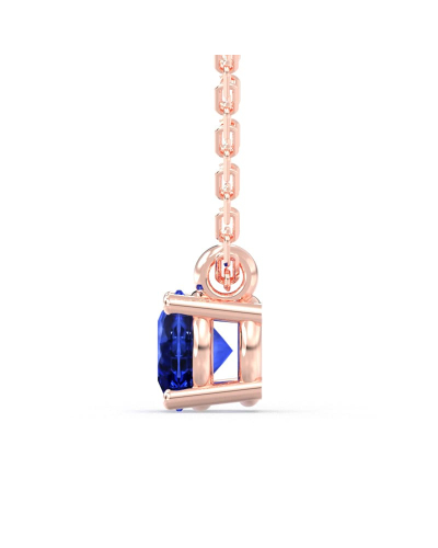 collier rond saphir or rose