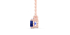 collier rond saphir or rose