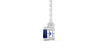 collier rond saphir or blanc