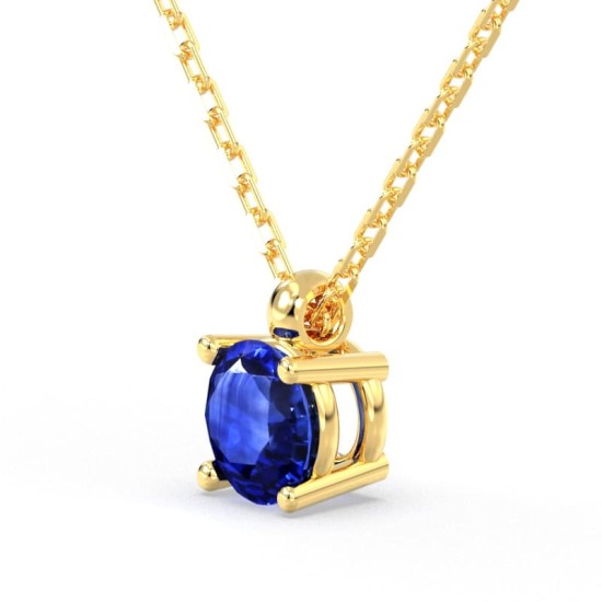 collier rond saphir or jaune