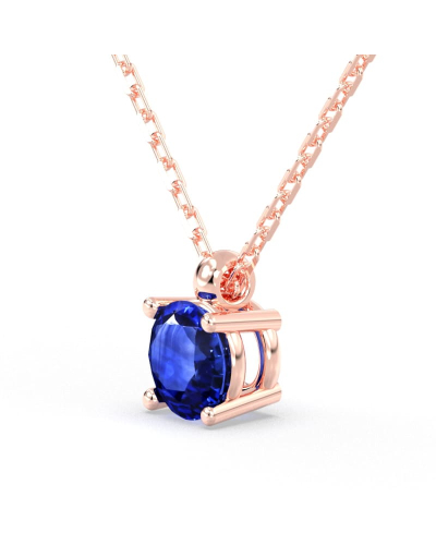collier rond saphir or rose