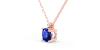 collier rond saphir or rose