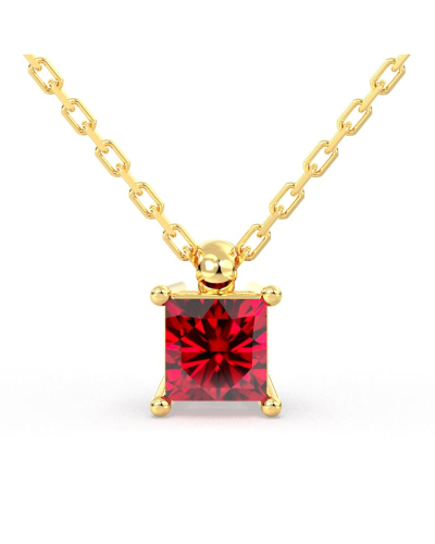 collier en or jaune avec rubis princesse
