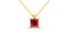 collier en or jaune avec rubis princesse
