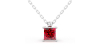 collier en or blanc avec rubis princesse