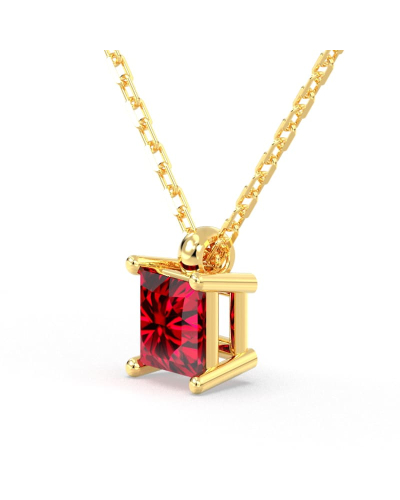 collier en or jaune avec rubis princesse