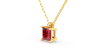 collier en or jaune avec rubis princesse