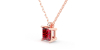 collier en or rose avec rubis princesse