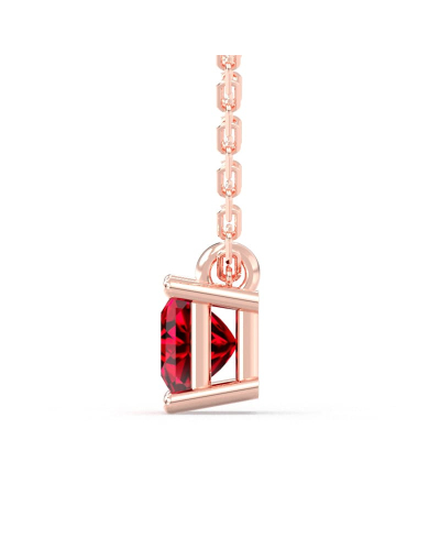 collier en or rose avec rubis princesse