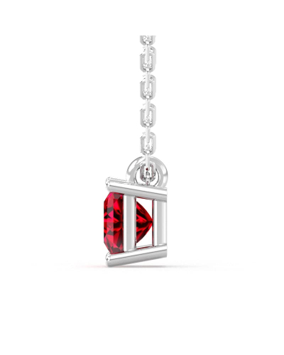 collier en or blanc avec rubis princesse