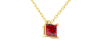 collier en or jaune avec rubis princesse