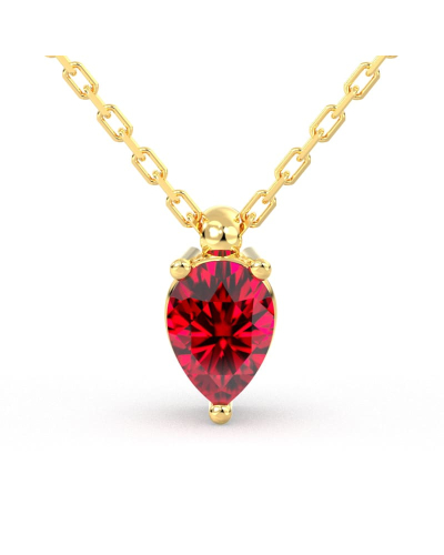 collier en or jaune avec rubis princesse