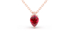 collier en or rose avec rubis princesse