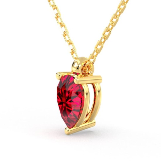 collier en or jaune avec rubis princesse