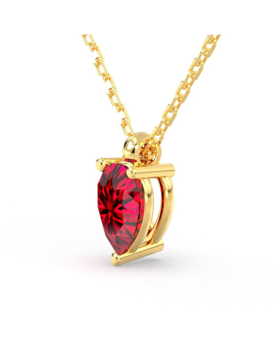 collier en or jaune avec rubis princesse
