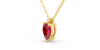 collier en or jaune avec rubis princesse